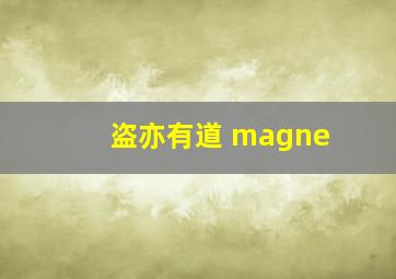 盗亦有道 magne